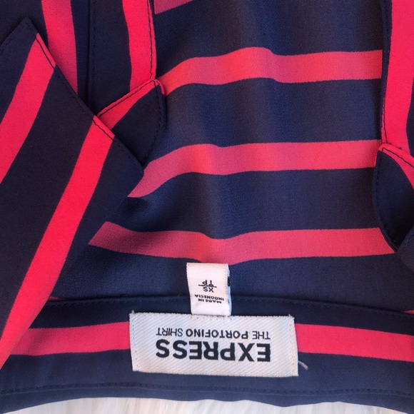 EXPRESS | Pink and Navy stripe Portofino - Picture 5 of 6